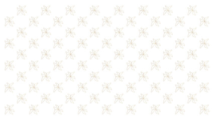 Delicate Golden Flower Pattern on Transparent Background for Elegant Design Applications