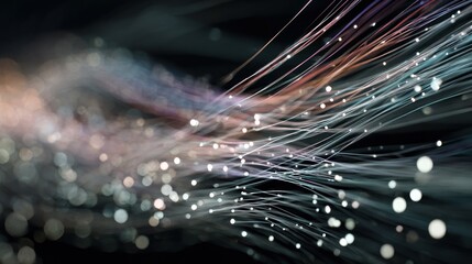 Abstract network of light trails