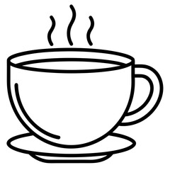 Cozy Tea Cup Line Icon