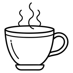 Cozy Tea Cup Line Icon