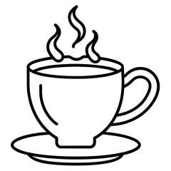 Cozy Tea Cup Line Icon