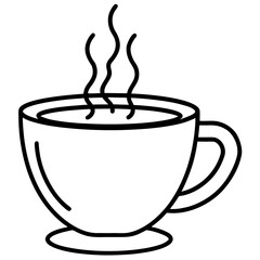 Cozy Tea Cup Line Icon