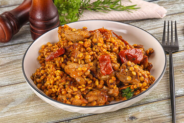 Rasted chicken meat with ptitim