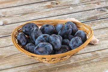 Fresh raw sweet juicy plum