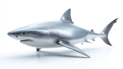 Obraz premium Shiny silver shark