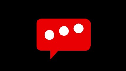 Animation loading bar 3 dots looping progress message icon on black background Loading is indicated by a dot 4k video.