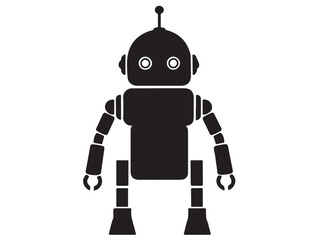 Fototapeta premium ROBOT ICON SILHOUETTE