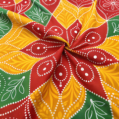 Indian Fabric Pattern Bandhani (Tie-dye) generative AI
