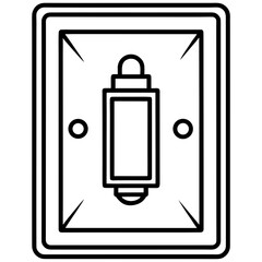 Electric Light Switch Icon Vector