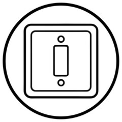 Electric Light Switch Icon Vector