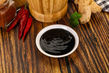 Asian unagi sauce in the bowl
