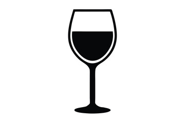 wine glass vector icon