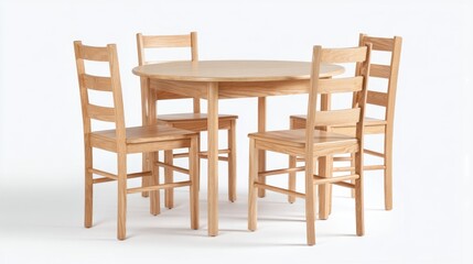 Dining table set with chairs modern home interior furniture minimalist design indoor view everyday living