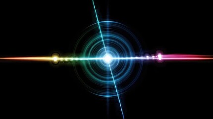 Abstract Colorful Light Trails and Glowing Circles - Powered by Adobe