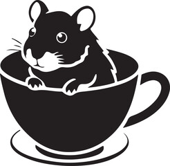 Cute baby chick emerging from cracked egg silhouette isolated on transparent background