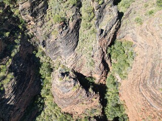 Black and orange Rock formation