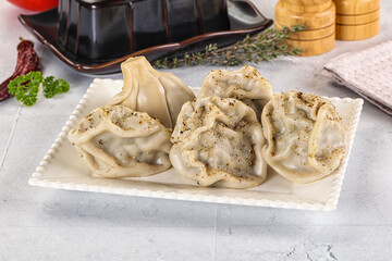 Georgian stuffed meat dumplings Khinkali