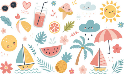 Fototapeta premium summer seamless pattern