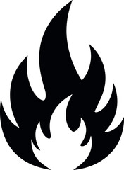 fire icon isolated on white background flame symbol for heat danger and emergency vector illustration
