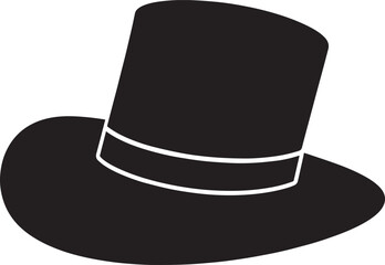 Traditional Irish Leprechaun Hat in Black Silhouette | St. Patrick’s Day Clipart Illustration Vector Format