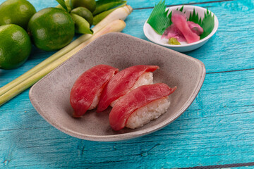 Japanese sushi with tuna fish