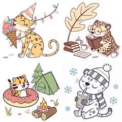 High-Quality leopards Illustrations in Various Styles – SVG Bundle