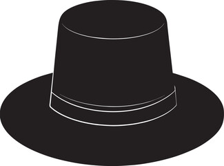 Traditional Irish Leprechaun Hat in Black Silhouette | St. Patrick’s Day Clipart Illustration Vector Format