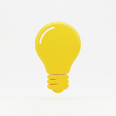 light bulb on yellow background
