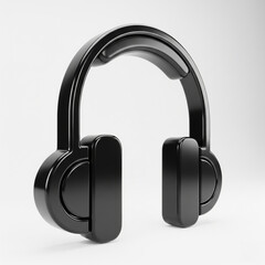 icon headphones isolated on white background