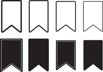 Bookmark icon or favorite icons set. Minimalist Bookmark icons. bookmark icon, bookmark symbol vector symbol,
