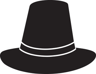 Traditional Irish Leprechaun Hat in Black Silhouette | St. Patrick’s Day Clipart Illustration Vector Format