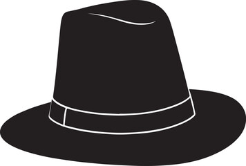 Traditional Irish Leprechaun Hat in Black Silhouette | St. Patrick’s Day Clipart Illustration Vector Format