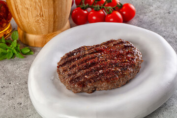 Hot Grilled beef burger cutlet