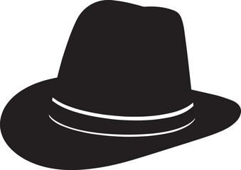 Traditional Irish Leprechaun Hat in Black Silhouette | St. Patrick’s Day Clipart Illustration Vector Format