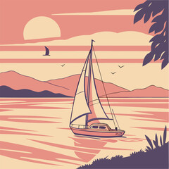 sailing boat on the sea