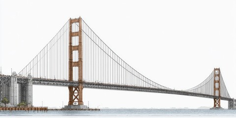 Obraz premium Golden Gate Bridge illustration