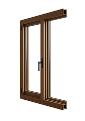 open door isolated on white, old wooden window, Black wood window frame isolated on white background, wooden frame isolated on white