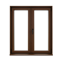 open door isolated on white, old wooden window, Black wood window frame isolated on white background, wooden frame isolated on white