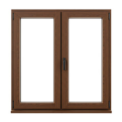 open door isolated on white, old wooden window, Black wood window frame isolated on white background, wooden frame isolated on white