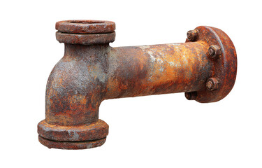 Rusted metal pipe fitting