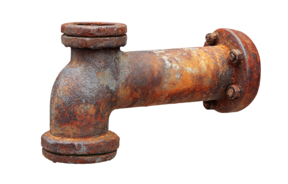 Rusted metal pipe fitting
