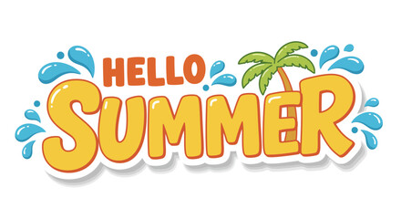 text hello summer poster