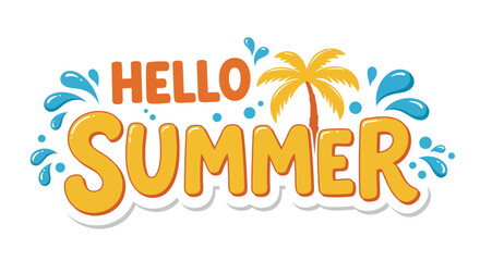 text hello summer poster