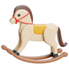 Rocking Horse 3d Illustration