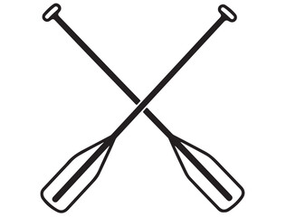 ROWING OARS SILHOUETTE