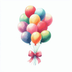 Sky Orbs balloon isolated watercolor vector illustration svg