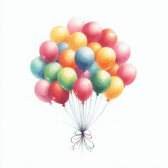 Luminous Float balloon isolated watercolor vector illustration svg