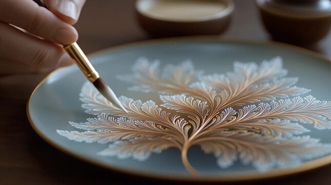 Thai Ornamental Line Art Brush Flow