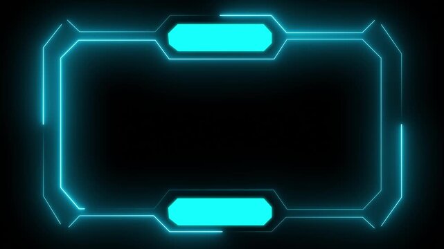 Futuristic HUD interface screen design. Sci-Fi Virtual reality technology view display. Abstract digital technology UI, UX Futuristic HUD, FUI, virtual Interface. frame on a black background.