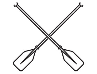 ROWING OARS SILHOUETTE